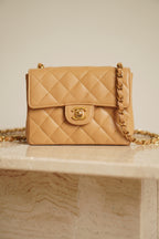 CHANEL CLASSIC MINI SQUARE | BEIGE