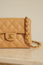 CHANEL CLASSIC MINI SQUARE | BEIGE
