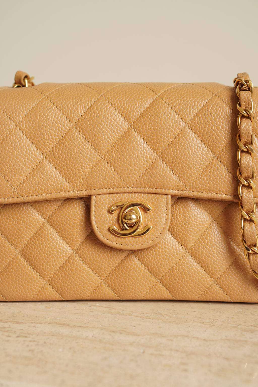 CHANEL CLASSIC MINI SQUARE | BEIGE