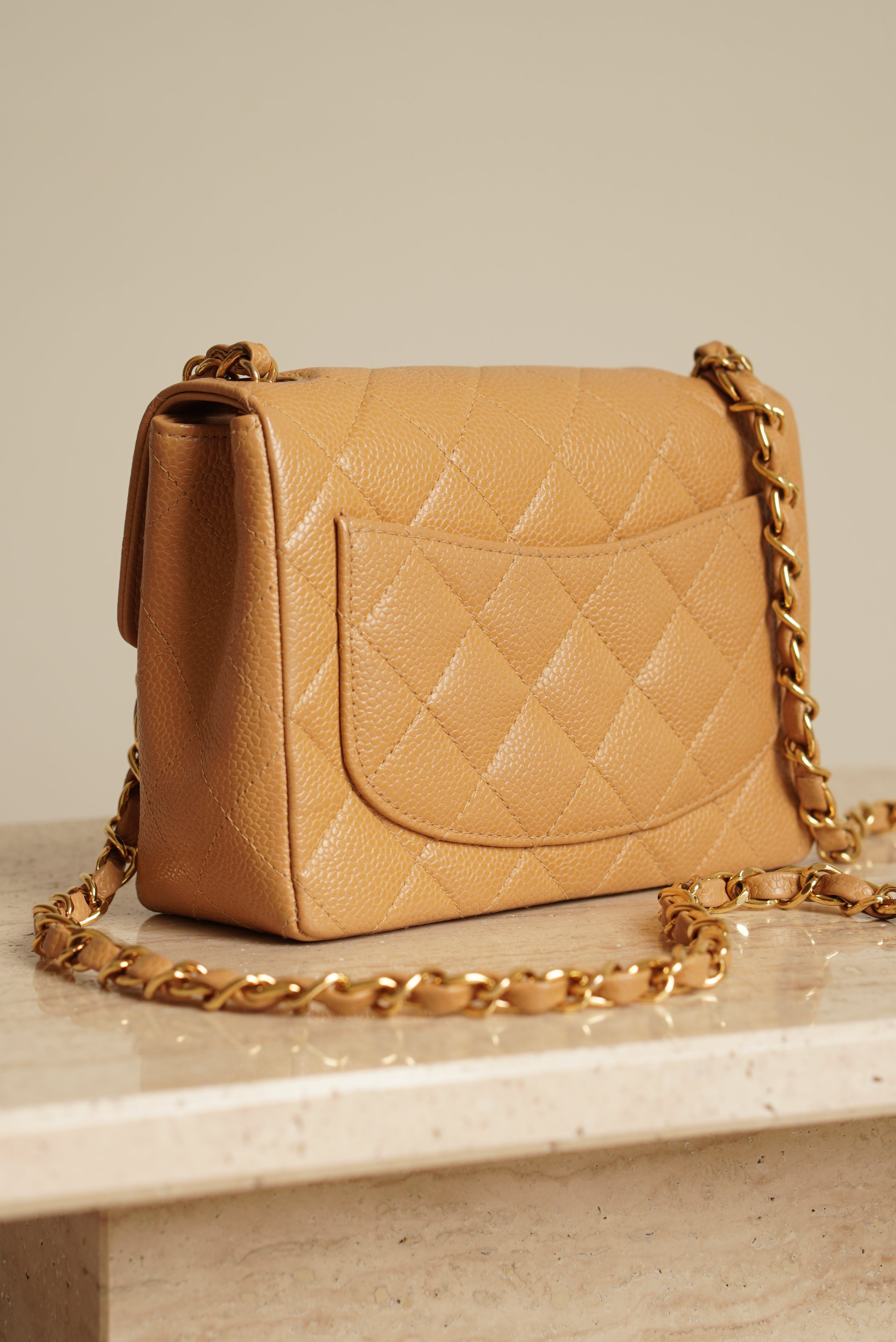 CHANEL CLASSIC MINI SQUARE | BEIGE