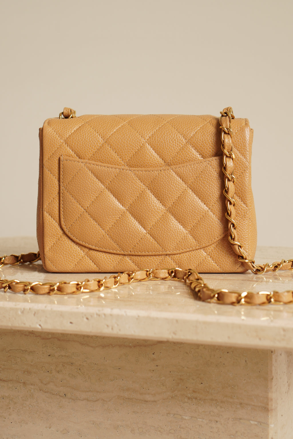 CHANEL CLASSIC MINI SQUARE | BEIGE