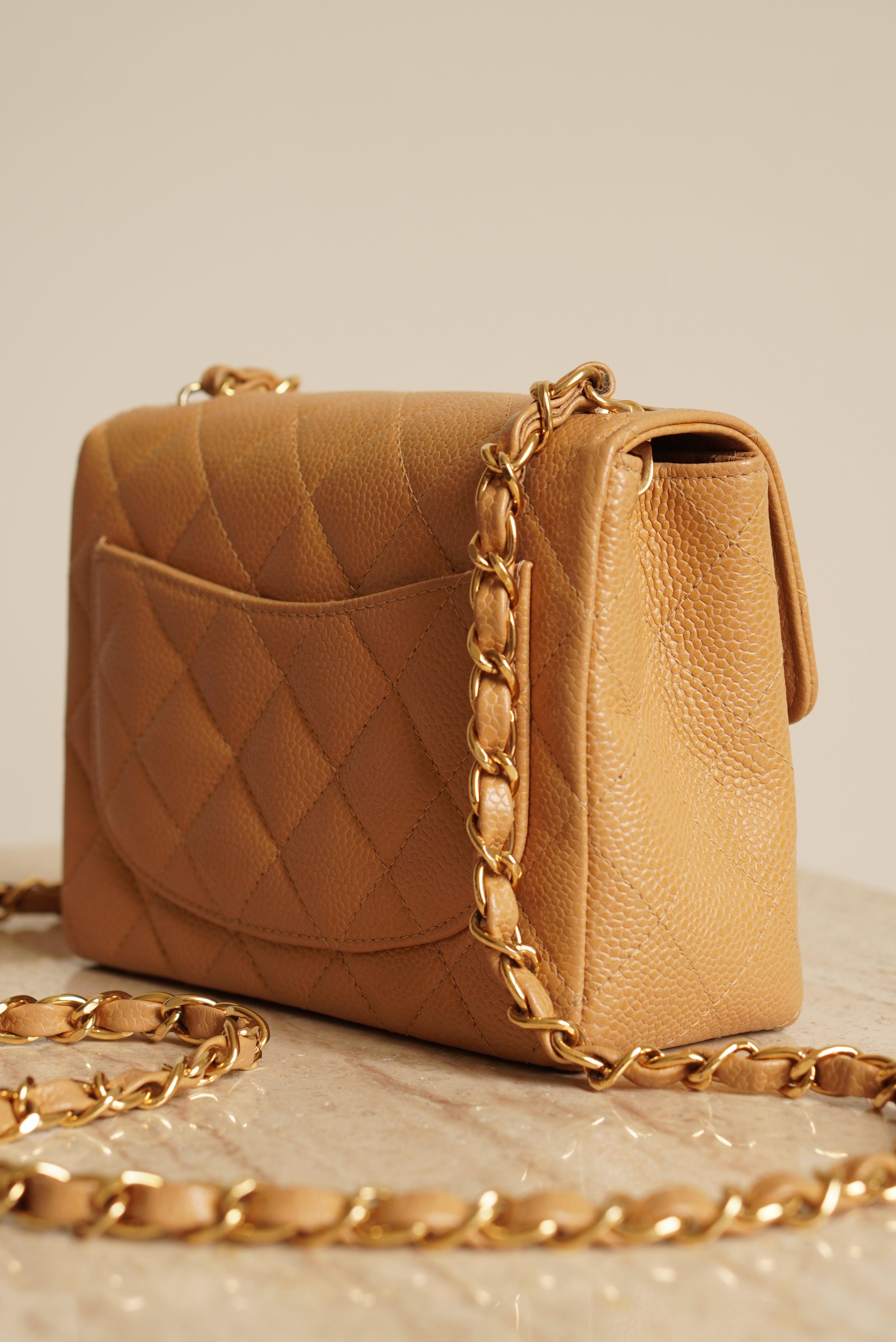 CHANEL CLASSIC MINI SQUARE | BEIGE