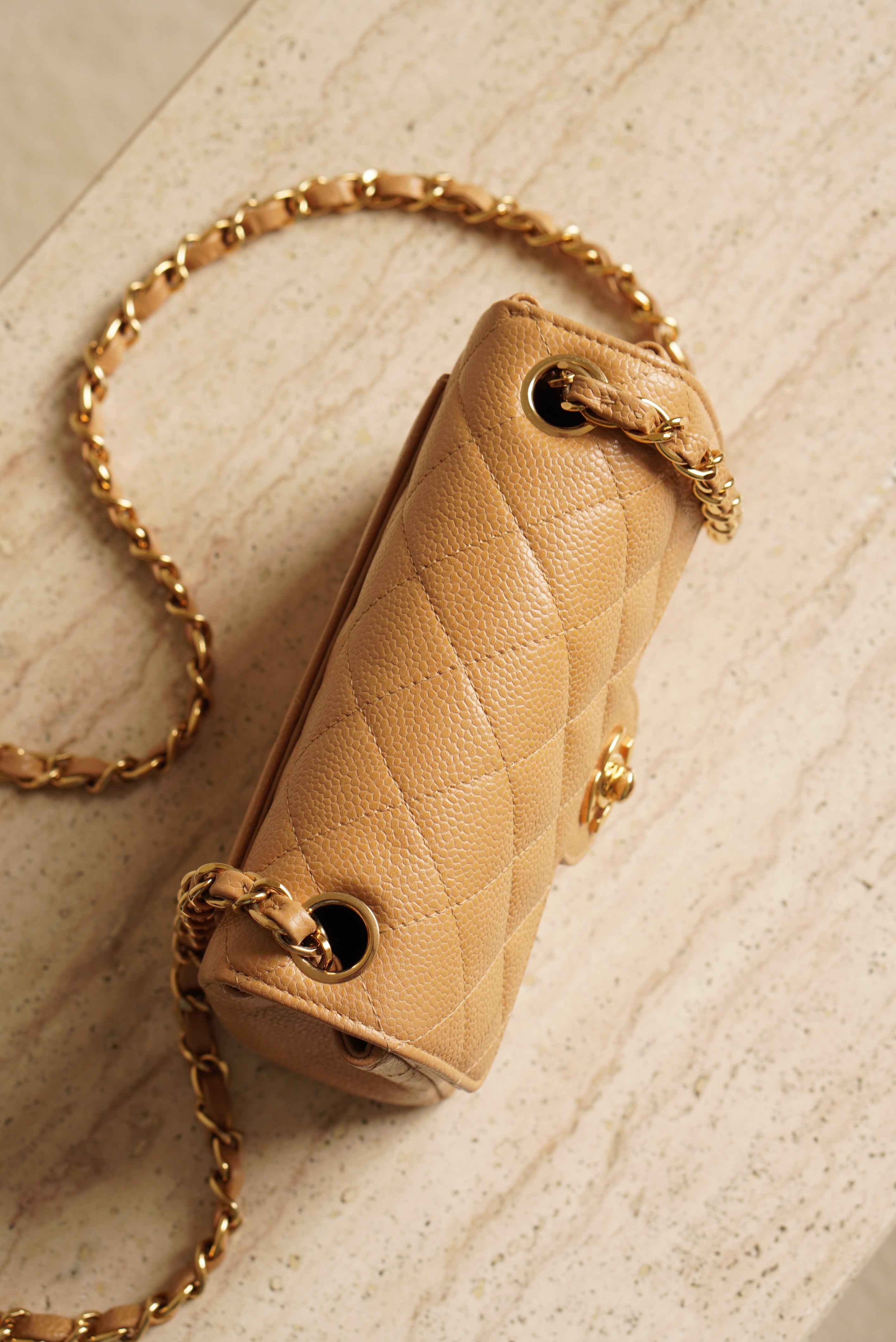 CHANEL CLASSIC MINI SQUARE | BEIGE