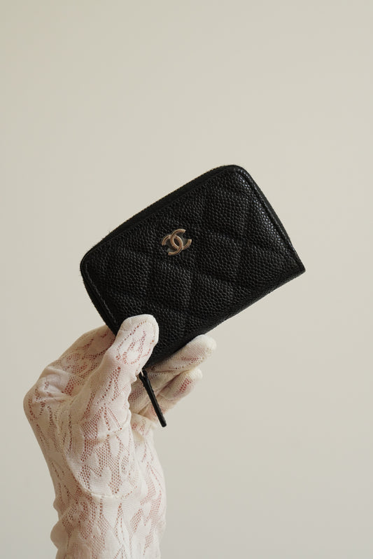 CHANEL CLASSIC ZIPPED COIN PURSE | BLACK