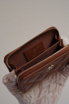 CHANEL CLASSIC ZIPPED COIN PURSE | BROWN
