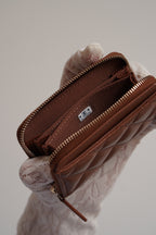 CHANEL CLASSIC ZIPPED COIN PURSE | BROWN