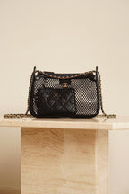 CHANEL 25S MESH CLUTCH WITH CHAIN | BLACK
