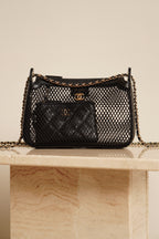 CHANEL 25S MESH CLUTCH WITH CHAIN | BLACK