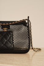 CHANEL 25S MESH CLUTCH WITH CHAIN | BLACK