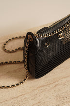 CHANEL 25S MESH CLUTCH WITH CHAIN | BLACK
