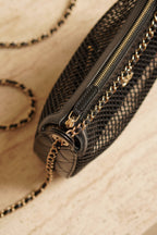 CHANEL 25S MESH CLUTCH WITH CHAIN | BLACK