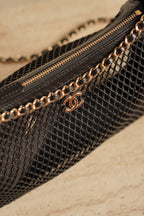 CHANEL 25S MESH CLUTCH WITH CHAIN | BLACK