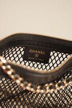 CHANEL 25S MESH CLUTCH WITH CHAIN | BLACK
