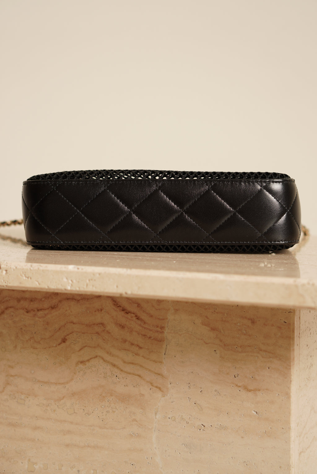 CHANEL 25S MESH CLUTCH WITH CHAIN | BLACK