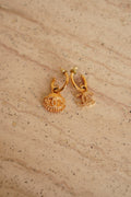 CHANEL EARRINGS ASYMMETRICAL SHELL A23 C