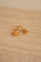 CHANEL EARRINGS ASYMMETRICAL SHELL A23 C