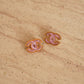 CHANEL EARRINGS PINK D24 P