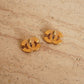 CHANEL EARRINGS PINK D24 P