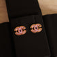 CHANEL EARRINGS PINK D24 P