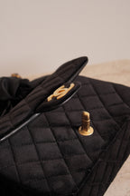 CHANEL 25K MINI RECTANGULAR TOP HANDLE | BLACK VELVET