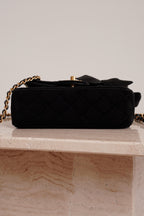 CHANEL 25K MINI RECTANGULAR TOP HANDLE | BLACK VELVET