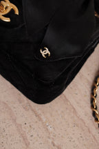 CHANEL 25K MINI RECTANGULAR TOP HANDLE | BLACK VELVET