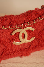 CHANEL MEDIUM TWEED FLAP BAG | RED