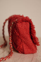 CHANEL MEDIUM TWEED FLAP BAG | RED