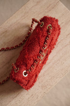 CHANEL MEDIUM TWEED FLAP BAG | RED