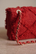 CHANEL MEDIUM TWEED FLAP BAG | RED