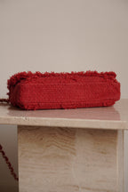 CHANEL MEDIUM TWEED FLAP BAG | RED