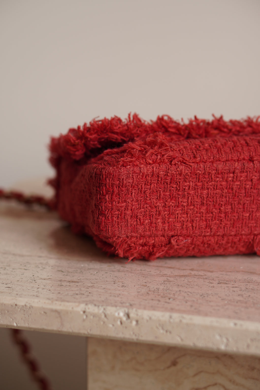CHANEL MEDIUM TWEED FLAP BAG | RED