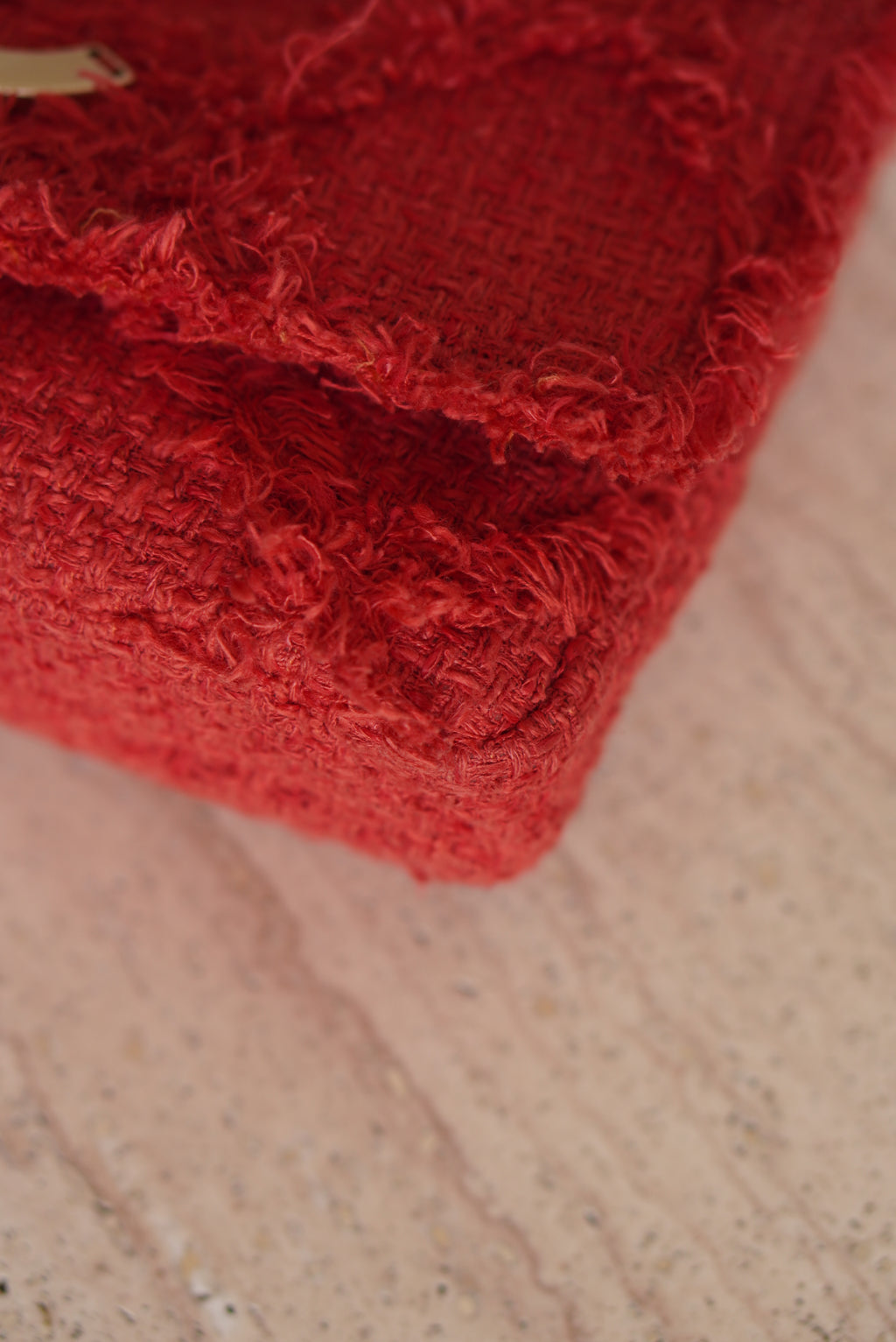 CHANEL MEDIUM TWEED FLAP BAG | RED