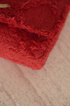 CHANEL MEDIUM TWEED FLAP BAG | RED