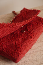 CHANEL MEDIUM TWEED FLAP BAG | RED