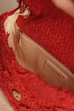 CHANEL MEDIUM TWEED FLAP BAG | RED