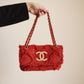 CHANEL MEDIUM TWEED FLAP BAG | RED