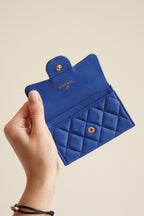 CHANEL 22B FLAP CARD HOLDER | BLUE