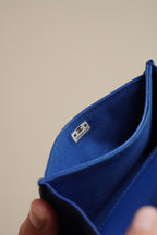 CHANEL 22B FLAP CARD HOLDER | BLUE