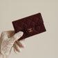 CHANEL FLAP CARD HOLDER | BURGUNDY