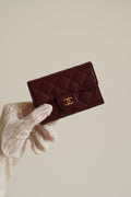CHANEL FLAP CARD HOLDER | BURGUNDY