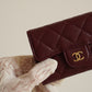 CHANEL FLAP CARD HOLDER | BURGUNDY