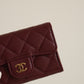 CHANEL FLAP CARD HOLDER | BURGUNDY