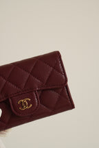 CHANEL FLAP CARD HOLDER | BURGUNDY