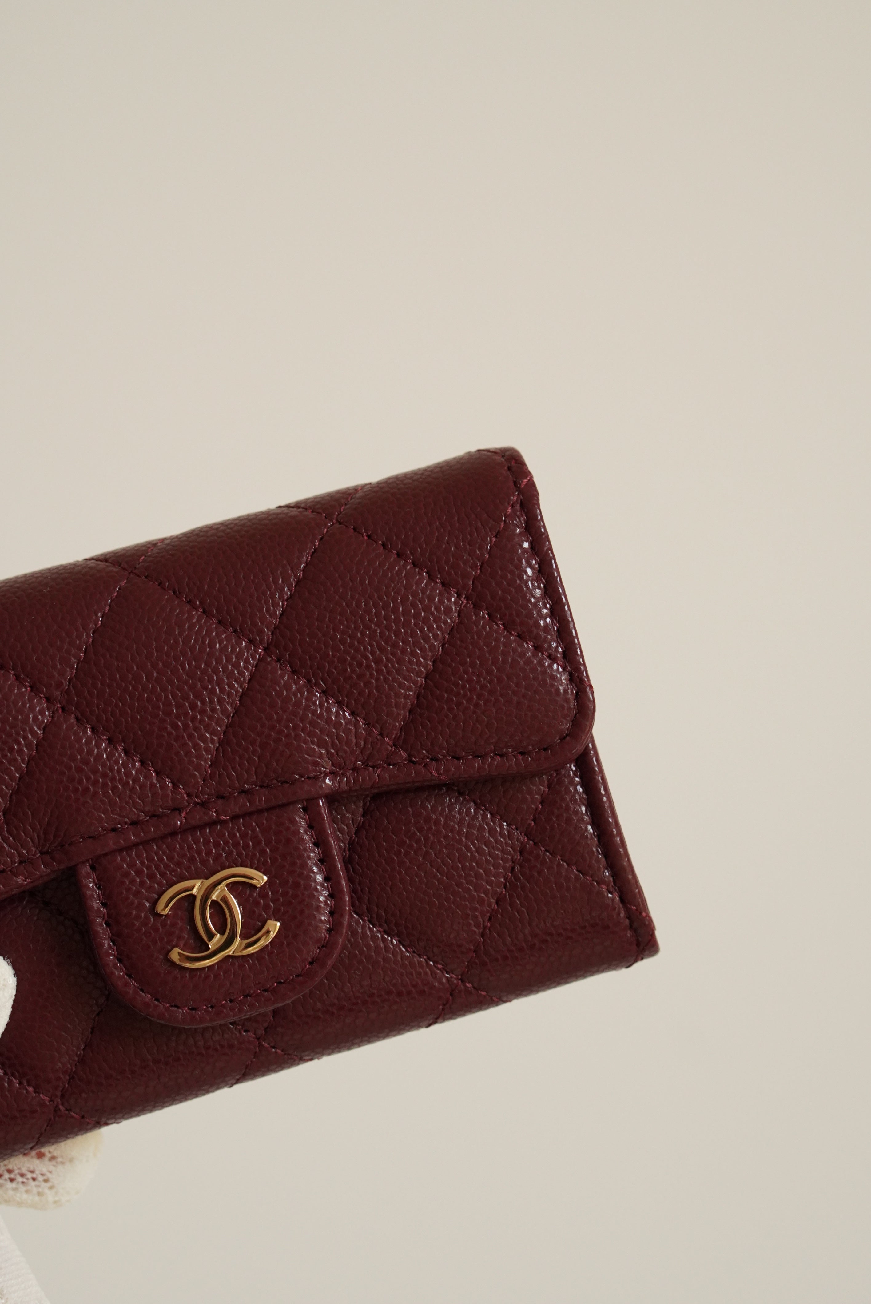 CHANEL FLAP CARD HOLDER | BURGUNDY