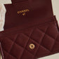 CHANEL FLAP CARD HOLDER | BURGUNDY