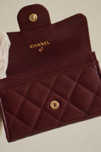 CHANEL FLAP CARD HOLDER | BURGUNDY