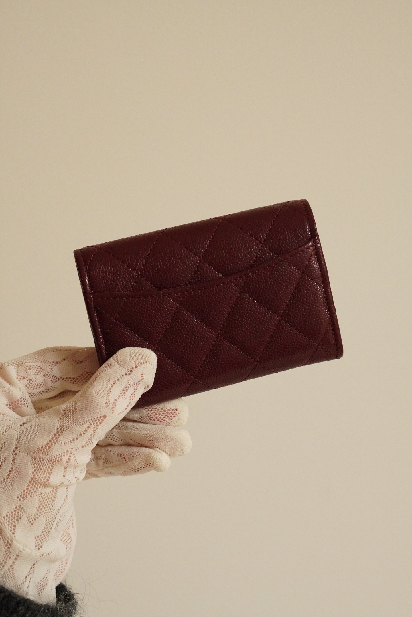 CHANEL FLAP CARD HOLDER | BURGUNDY