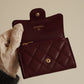CHANEL FLAP CARD HOLDER | BURGUNDY
