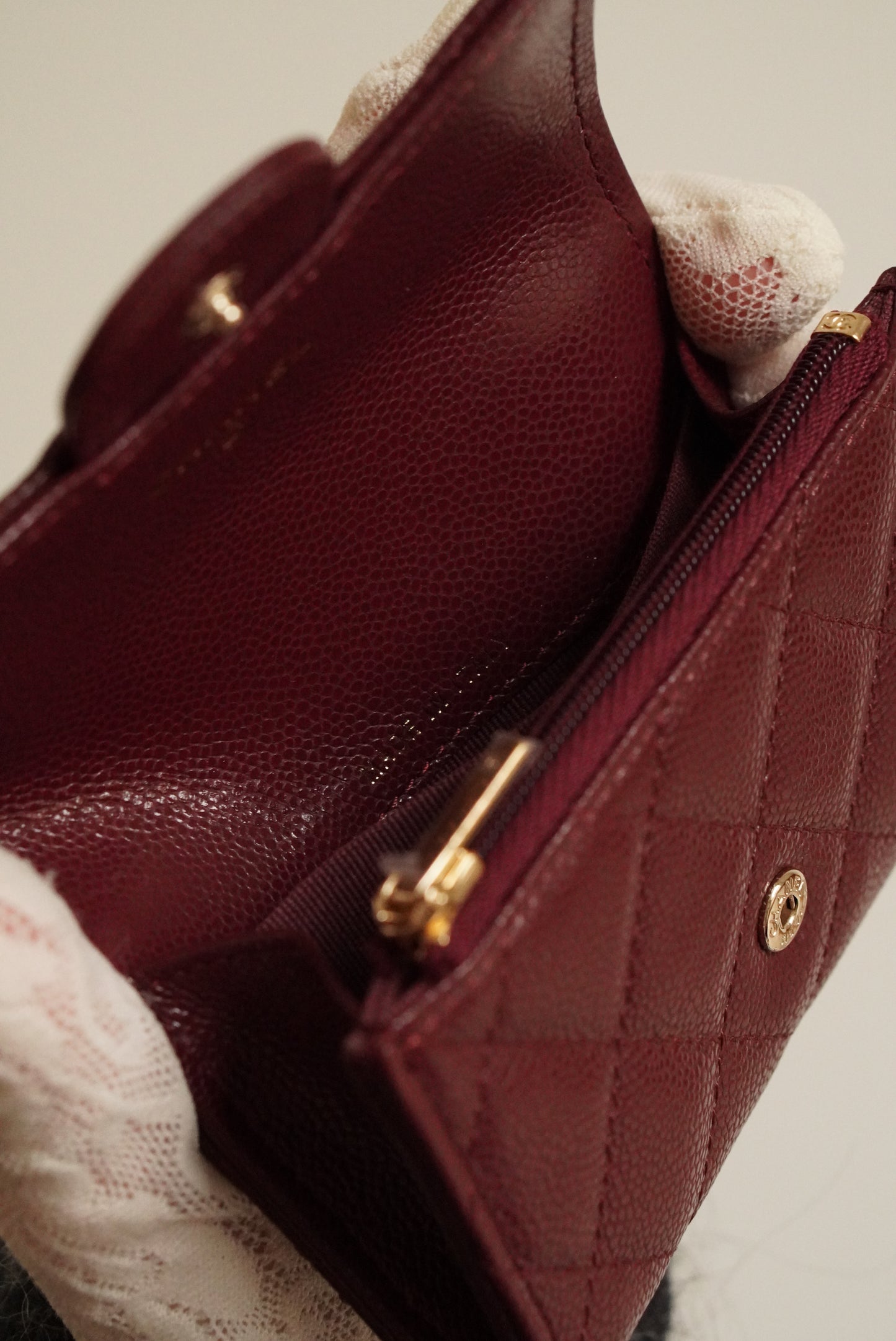 CHANEL FLAP CARD HOLDER | BURGUNDY